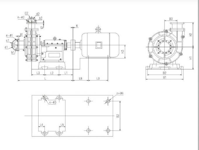 Hoge Horizontale Centrifugaal de Dunne modderpomp van Chrome Cantilevered voor Hoogte - dichtheidsdunne modder