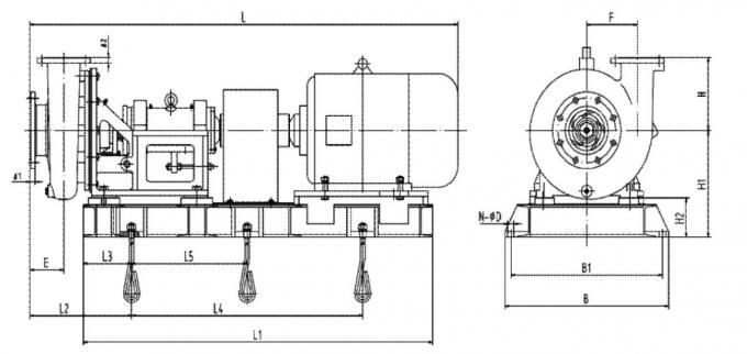 Lossing 800m3 van de hoge druk de Elektrische Centrifugaalpomp/het Vloeibare Chemische product van H